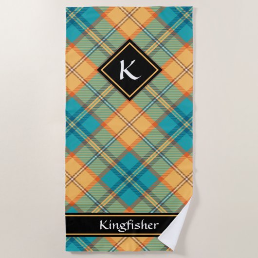 Kingfisher Tartan Beach Towel Strandlaken (Voorkant)