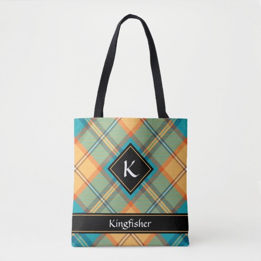 Kingfisher Tartan Canvas tas (Voorkant)