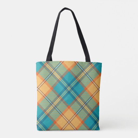Kingfisher Tartan Canvas tas (Achterkant)