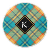 Kingfisher Tartan Ceramic Knob Keramische Knop (Voorkant)