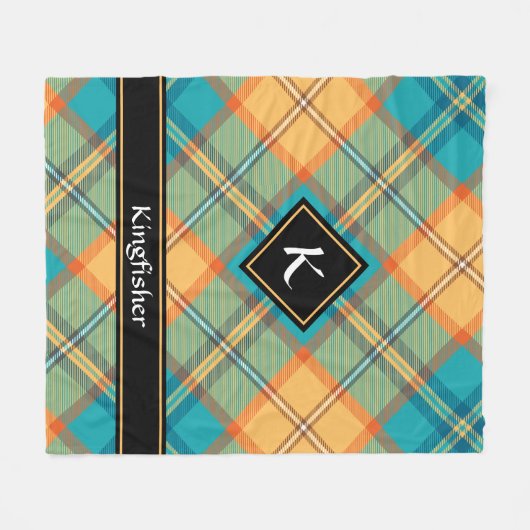 Kingfisher Tartan Fleece Blanket (Voorkant (Horizontaal))
