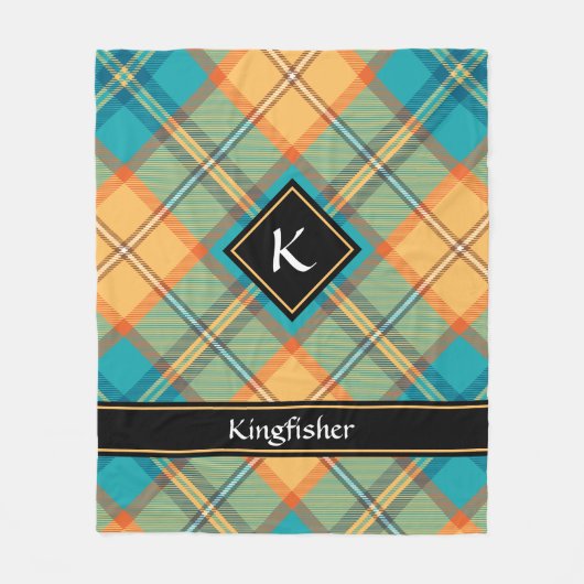 Kingfisher Tartan Fleece Blanket Deken (Voorkant)