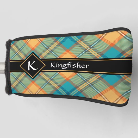 Kingfisher Tartan Golf Head Hoesje Golfheadcover (Voorkant)