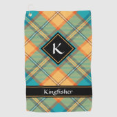 Kingfisher Tartan Golf Towel Golfhanddoek (Voorkant)