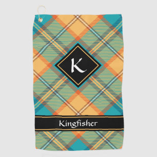 Kingfisher Tartan Golf Towel Golfhanddoek