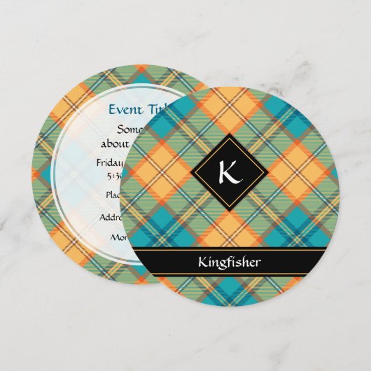 Kingfisher Tartan Kaart (Voorkant / Achterkant)