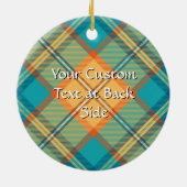 Kingfisher Tartan Keramisch Ornament (Achterkant)