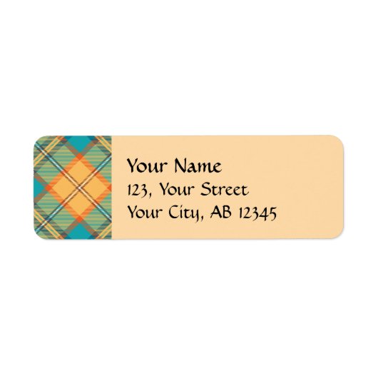 Kingfisher Tartan Label (Voorkant)