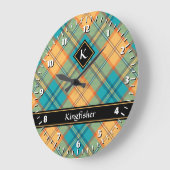 Kingfisher Tartan Large Clock Grote Klok (Hoek)