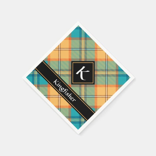 Kingfisher Tartan Napkins Servet (Hoek)
