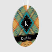 Kingfisher Tartan Ornament (voorkant)