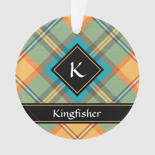 Kingfisher Tartan Ornament (voorkant)