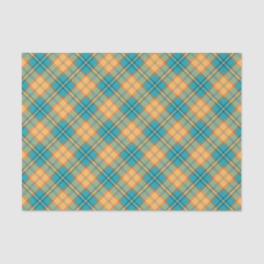 Kingfisher Tartan Tissue Paper Tissuepapier (Voorkant)