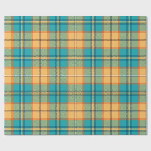 Kingfisher Tartan Wrapping Paper Cadeaupapier (Vlak)