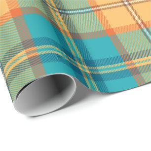 Kingfisher Tartan Wrapping Paper Cadeaupapier