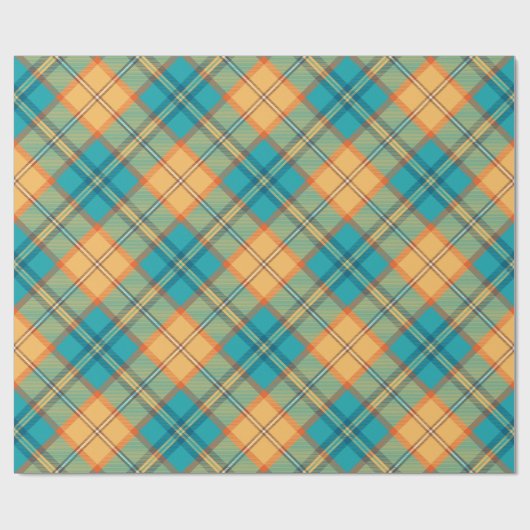 Kingfisher Tartan Wrapping Paper Cadeaupapier (Vlak)