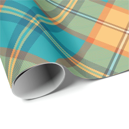 Kingfisher Tartan Wrapping Paper Cadeaupapier (Rol Hoek)