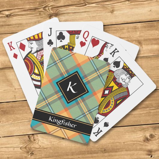 Kingfisher Tartanspeelkaarten Pokerkaarten