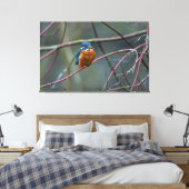 Kingfisher v2 canvas afdruk (Insitu (Slaapkamer))