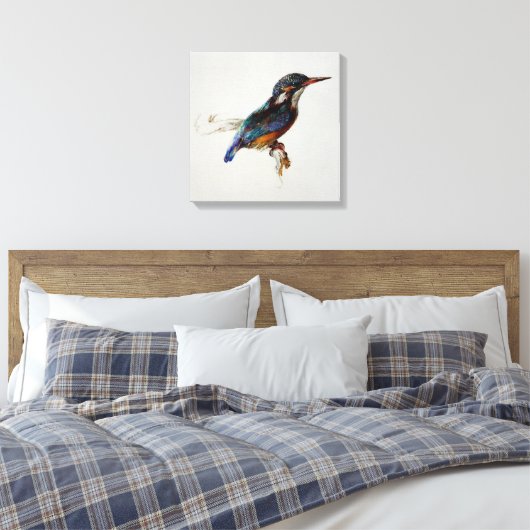 Kingfisher (van John Ruskin) Canvas Afdruk (Insitu (Slaapkamer))