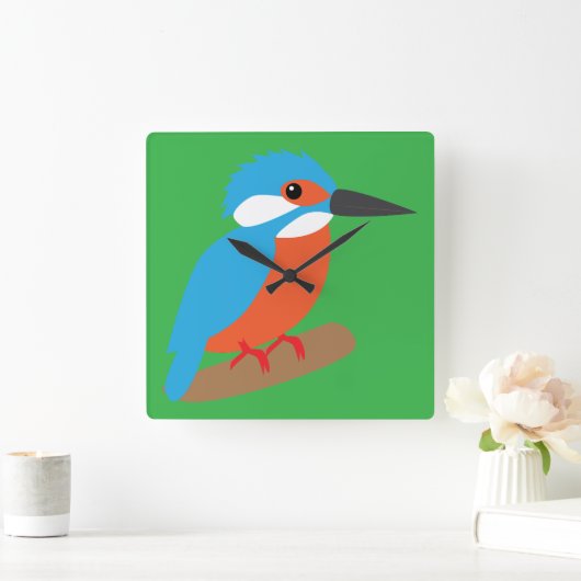 Kingfisher Vierkante Klok (Huis)