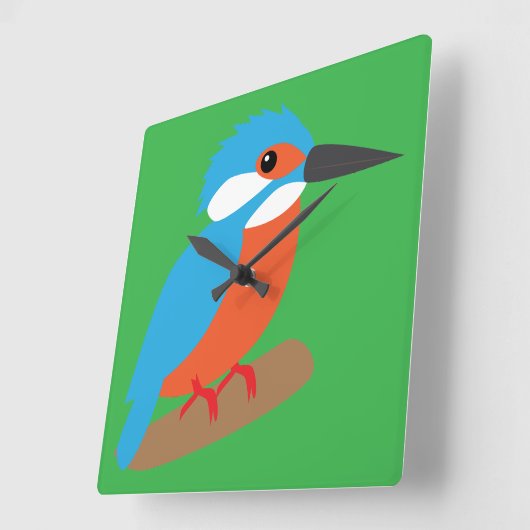 Kingfisher Vierkante Klok (Hoek)