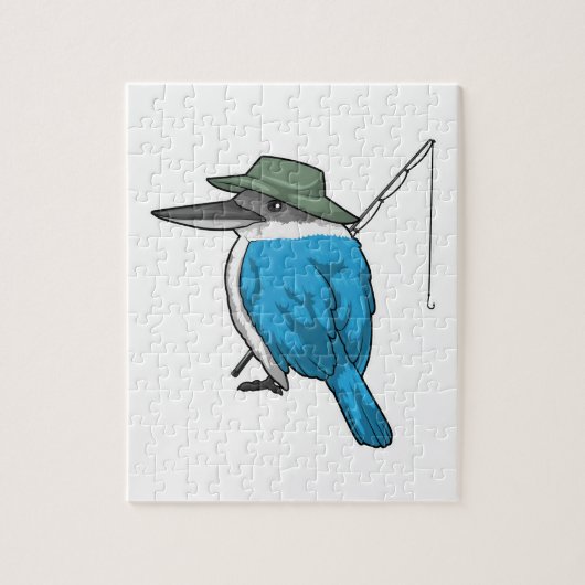 Kingfisher Vist Fisher Vissen rod Legpuzzel (Verticaal)