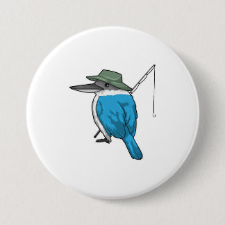 Kingfisher Vist Fisher Vissen rod Ronde Button 7,6 Cm