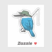 Kingfisher Vist Fisher Vissen rod Sticker (Vel)