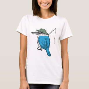 Kingfisher Vist Fisher Vissen rod T-shirt