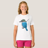 Kingfisher Vist Fisher Vissen rod T-shirt (Voorkant volledig)