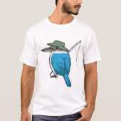 Kingfisher Vist Fisher Vissen rod T-shirt (Voorkant)