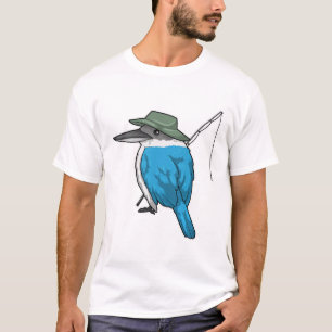 Kingfisher Vist Fisher Vissen rod T-shirt