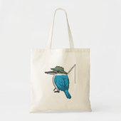 Kingfisher Vist Fisher Vissen rod Tote Bag (Voorkant)