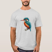 Kingfisher vogel Basic T-shirt (Voorkant)