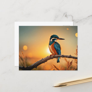 Kingfisher vogel briefkaart