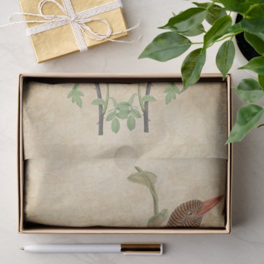  Kingfisher Vogel en Rozen Weefselpapier Tissuepapier (Geschenk)