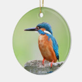 Kingfisher vogel keramisch ornament (Links)