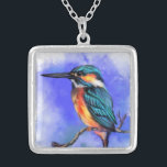 Kingfisher Vogel Ketting<br><div class="desc">Mooie Kingfisher Vogel Kettingen - MIGNED schilderij ontwerp</div>