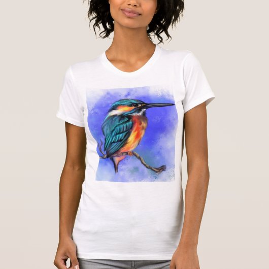 Kingfisher vogel T-shirt (Voorkant)