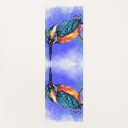 Kingfisher Vogel Yoga Mat (Voorkant)