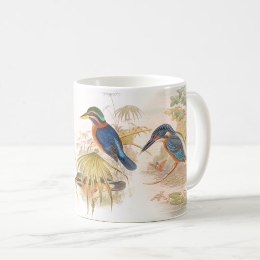 Kingfisher Vogels Mok van wilde dieren (Voorkant rechts)