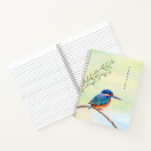 Kingfisher Waterverf Blue Oranje Bird Notitieboek (Binnen)