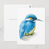 Kingfisher waterverf briefkaart (Voorkant / Achterkant)