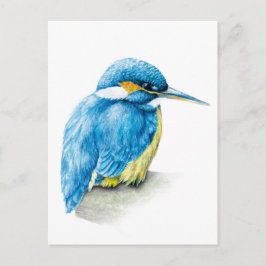 Kingfisher waterverf briefkaart