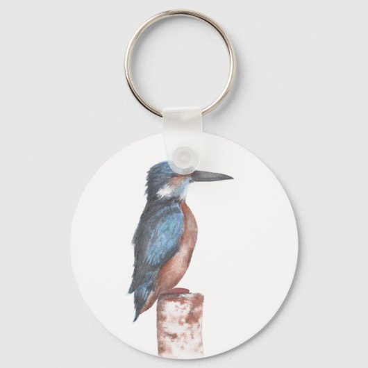 Kingfisher Waterverf Sleutelhanger (Voorkant)