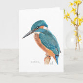 Kingfisher Wenskaart Kaart (Gele Bloem)
