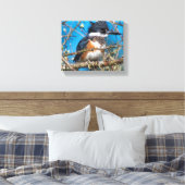 Kingfisher Wild Bird Canvas Print (Insitu (Slaapkamer))