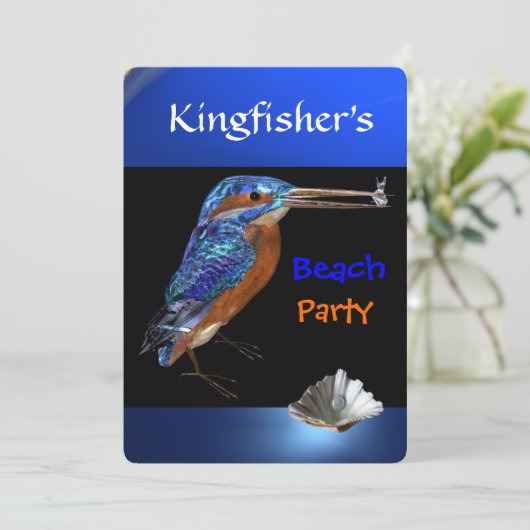 KINGFISHERS BEACH, Blue, Black Kaart (Staand voorkant)