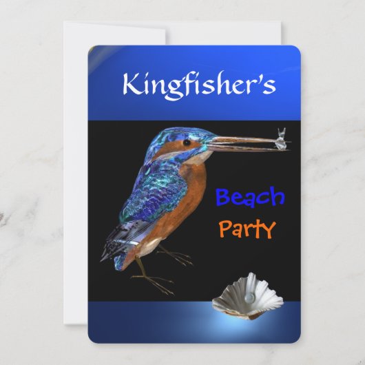 KINGFISHERS BEACH, Blue, Black Kaart (Voorkant)